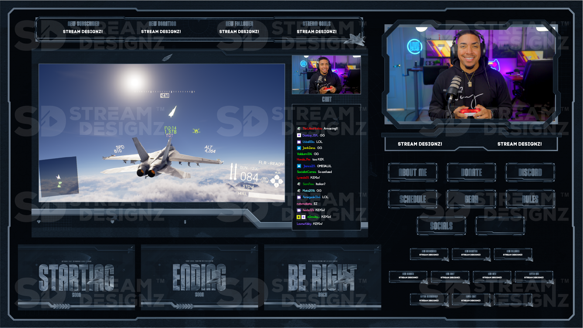 stream overlay package feature image falcon stream designz