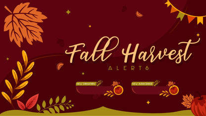 animated stream alerts fall harvest thumbnail stream designz