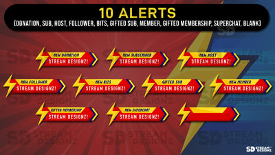 Animated stream alerts flash preview thumbnail stream designz