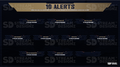 stream overlay package 10 alerts fleet stream designz