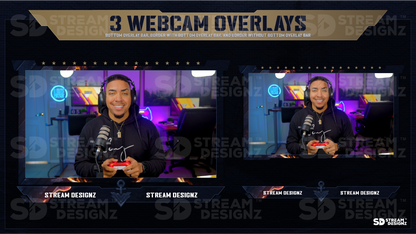 stream overlay package 3 webcam overlays fleet stream designz
