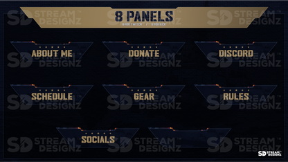 stream overlay package 8 panels fleet stream designz