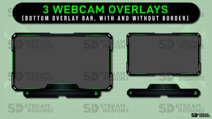 animated stream overlay package green arrow webcam overlays stream designz