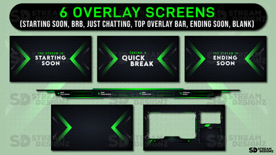 animated stream overlay package vector overlay screens stream designz