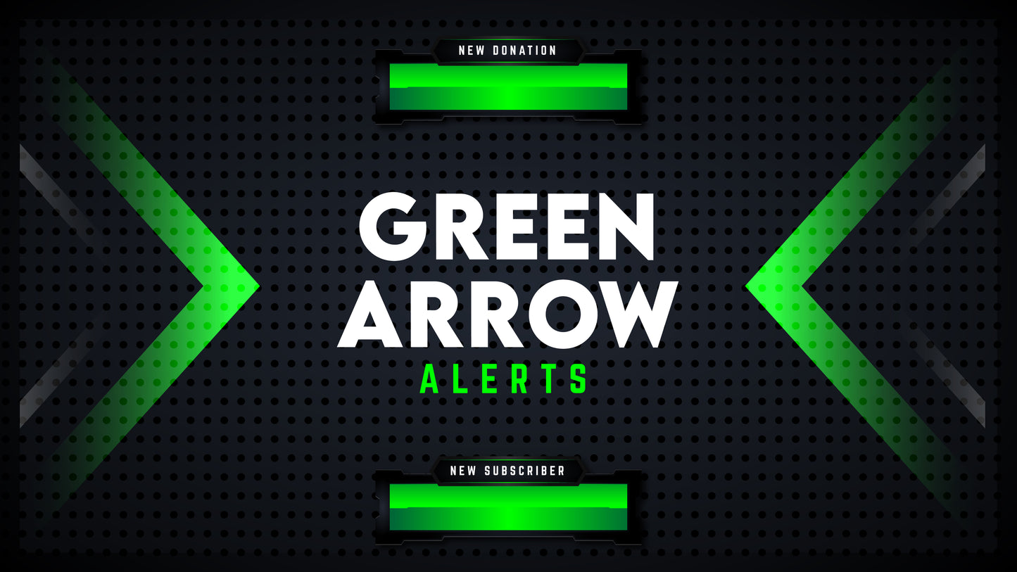 Animated stream alerts green arrow thumbnail stream designz