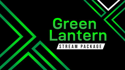 animated stream overlay package green lantern thumbnail stream designz