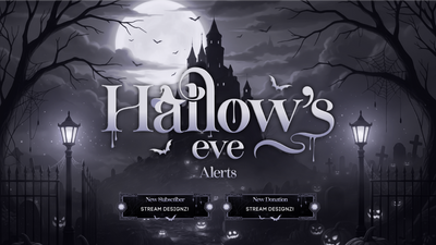 Animated stream alerts thumbnail hallows eve stream designz