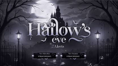 Animated stream alerts thumbnail hallows eve stream designz