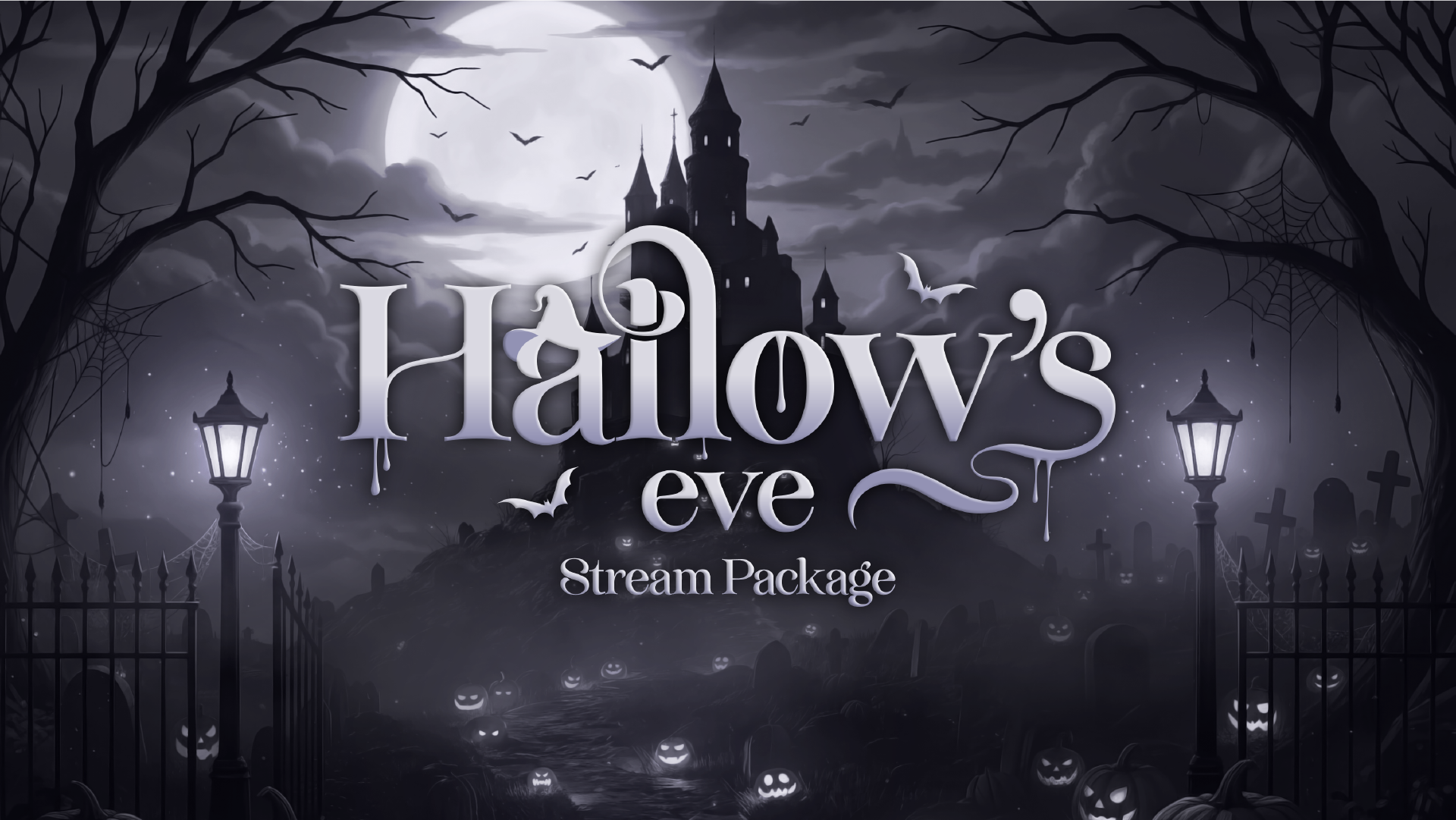 stream overlay package thumbnail hallows eve stream designz