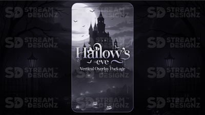 vertical stream overlay package thumbnail hallows eve stream designz
