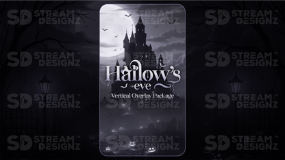 vertical stream overlay package thumbnail hallows eve stream designz