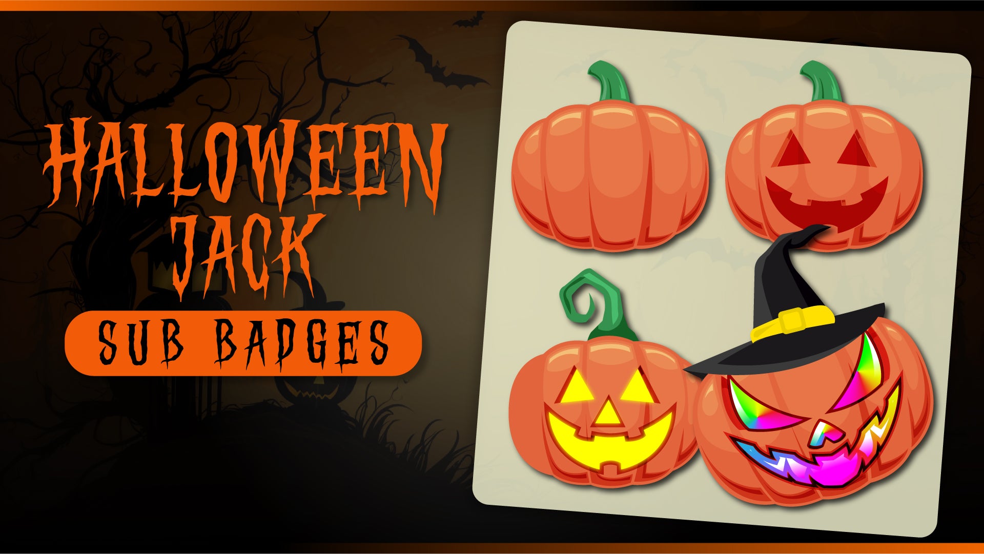 6 pack sub badges thumbnail halloween jack stream designz