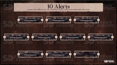 stream overlay package 10 alerts harvest moon stream designz