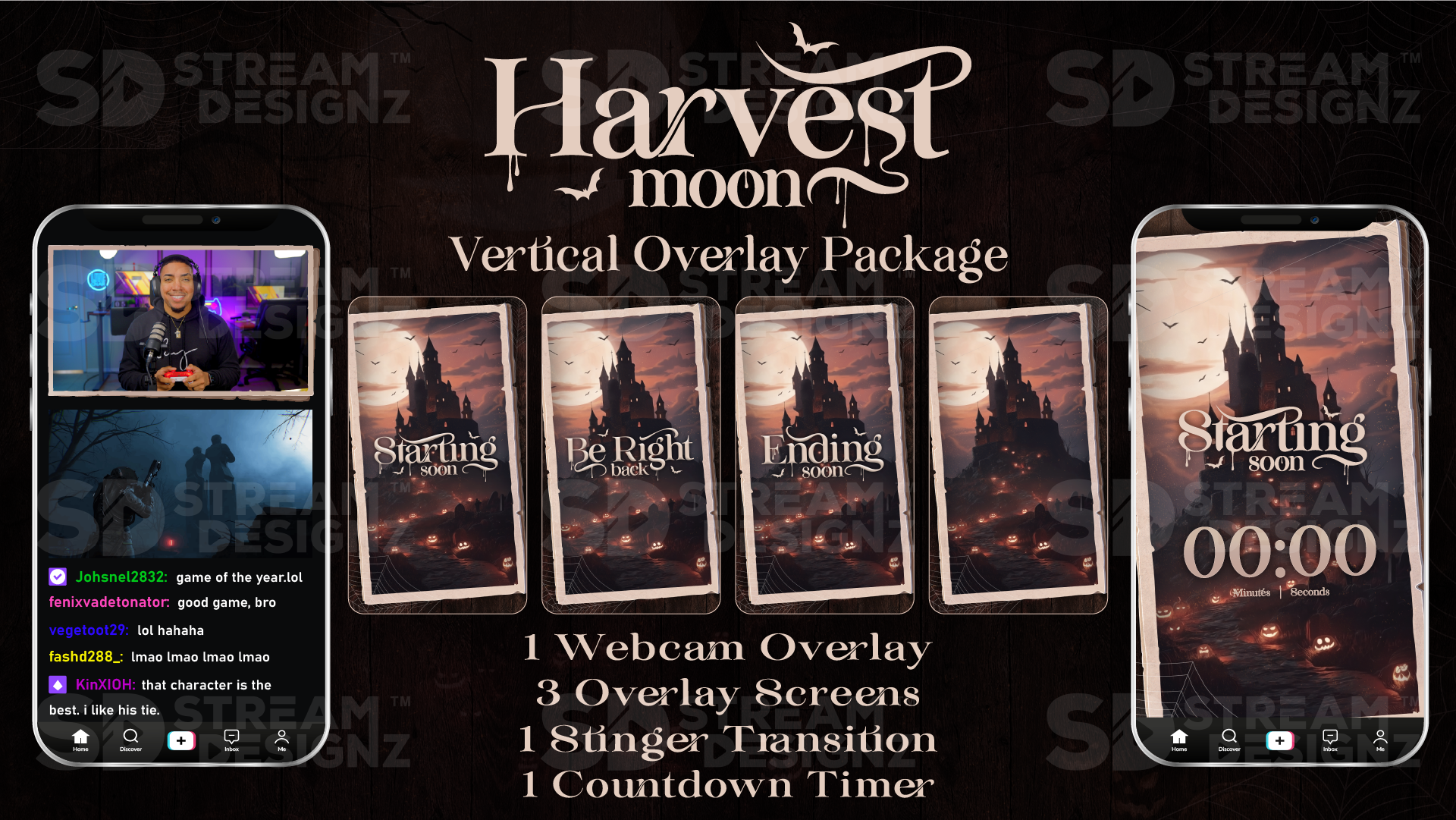 vertical stream overlay package feature image harvest moon stream designz