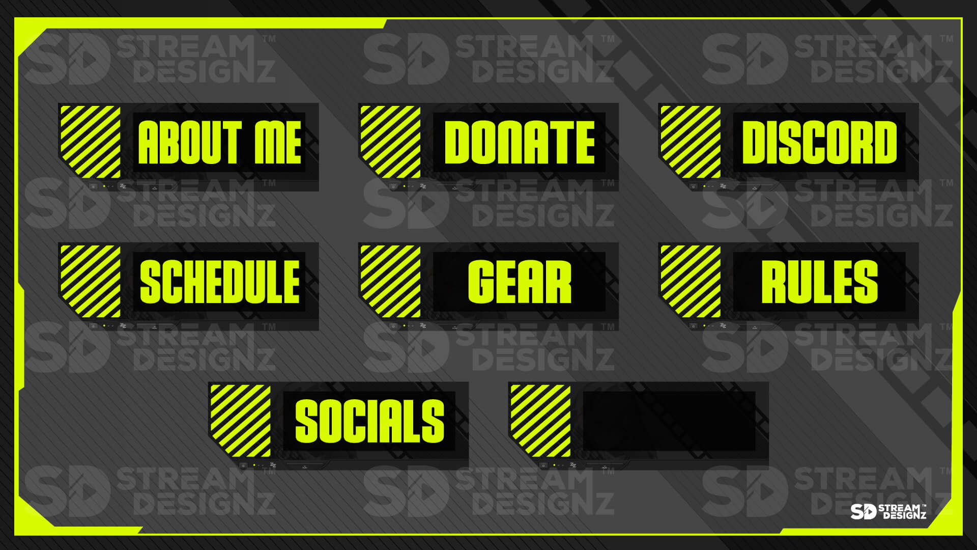 Twitch panels panels preview hazard stream designz