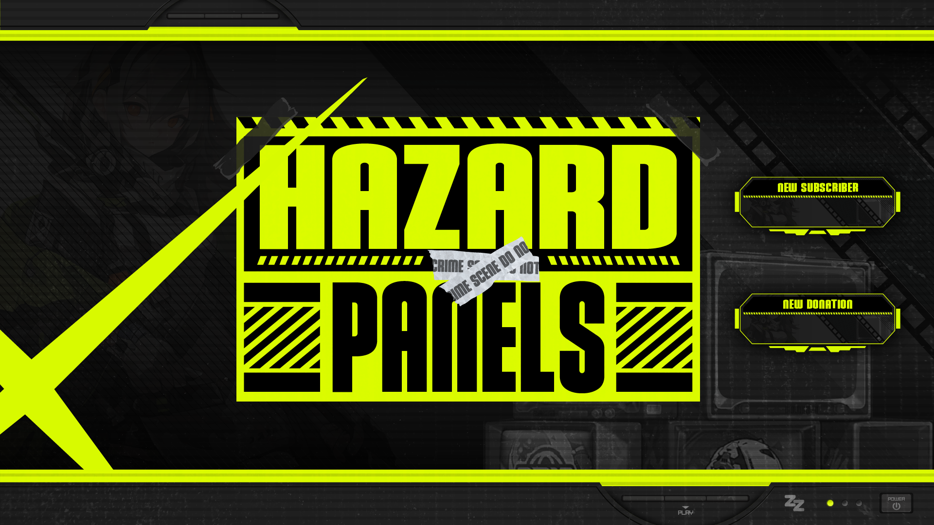 Twitch panels thumbnail hazard stream designz