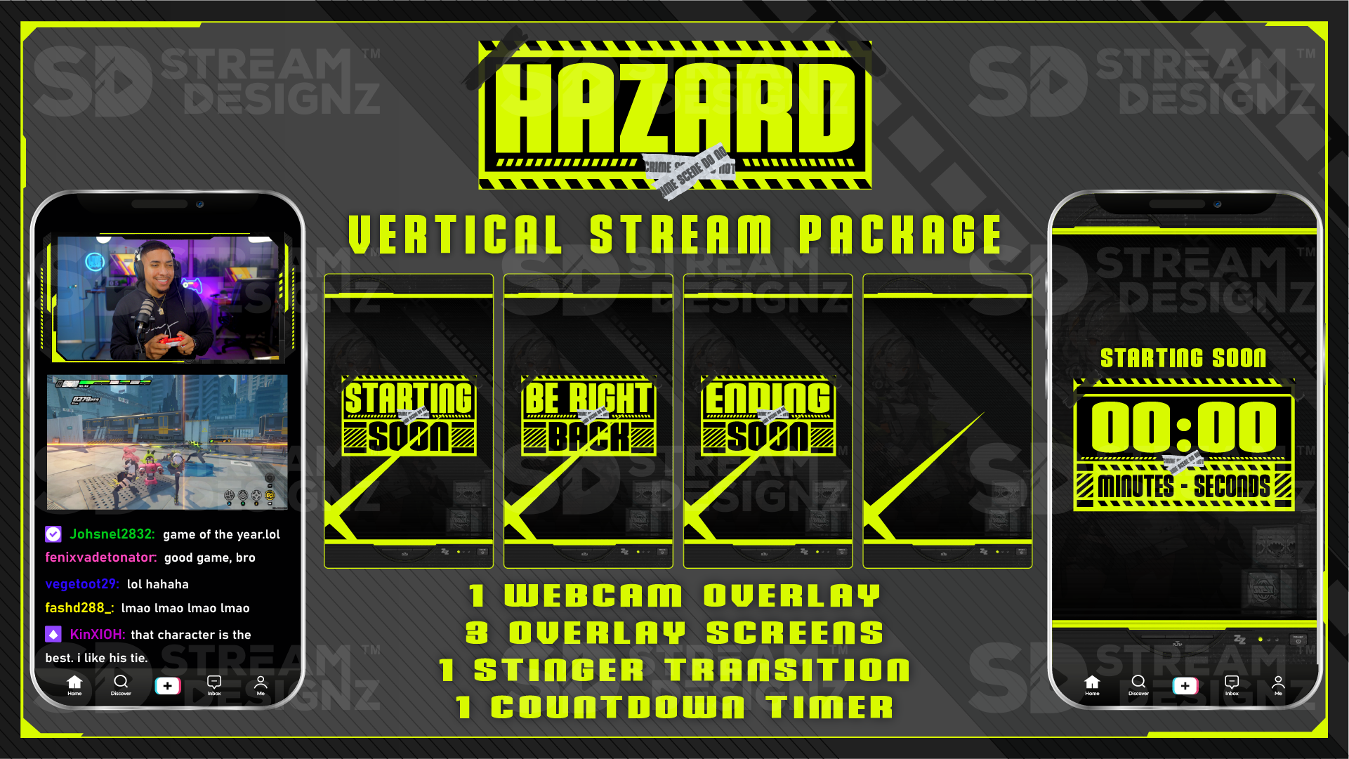 vertical stream overlay package feature image hazard stream designz