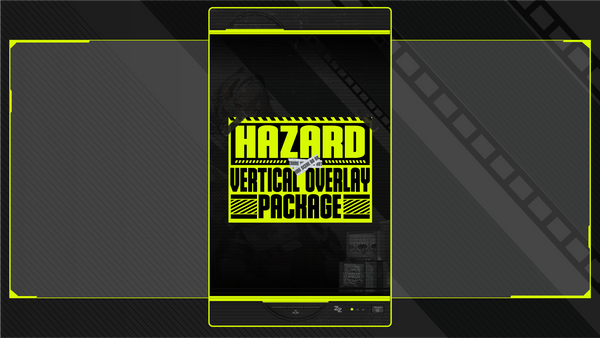 TikTok Vertical Stream Overlay Package - Hazard | Stream Designz