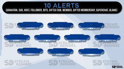 static stream overlay package 10 alerts high tech stream designz