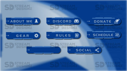 Twitch panels high tech panels preview stream designz