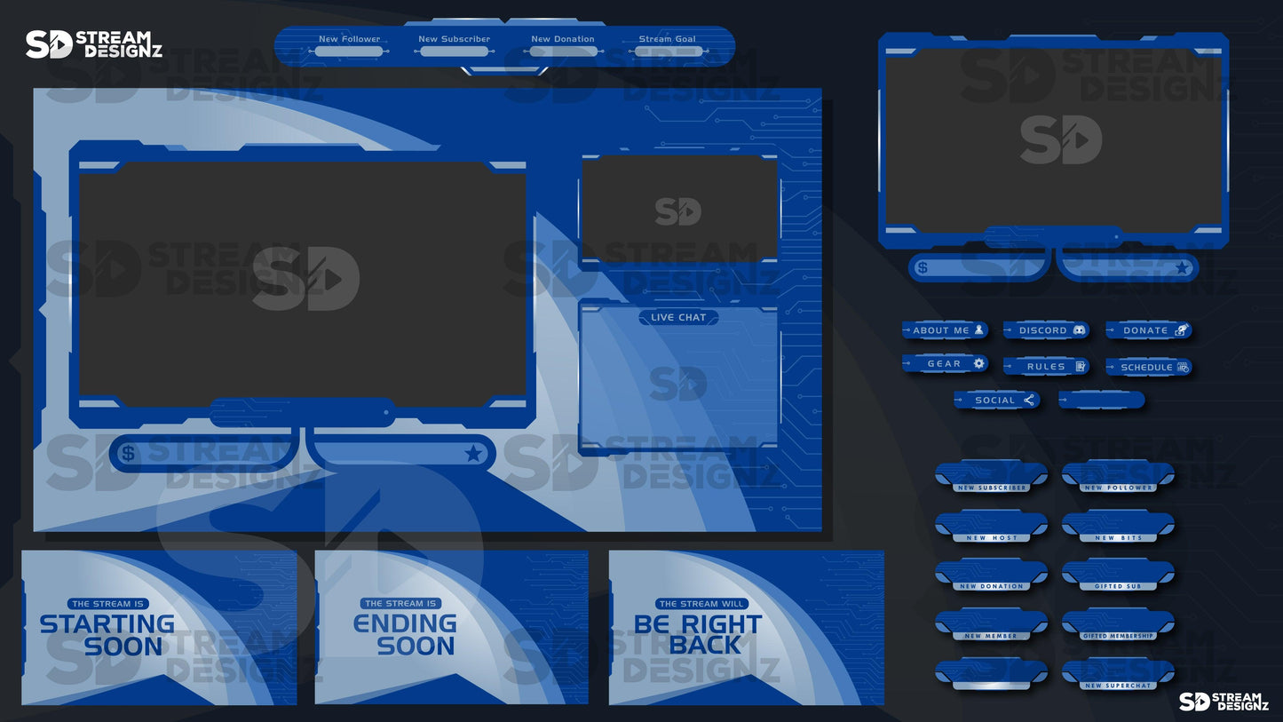 static stream overlay package feature image high tech stream designz