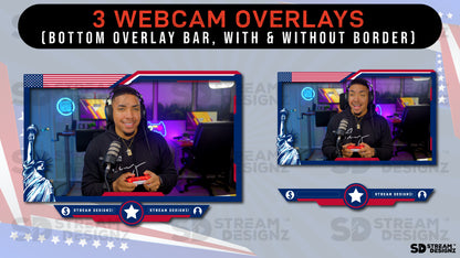 stream overlay package 3 webcam overlays home of the brave stream designz
