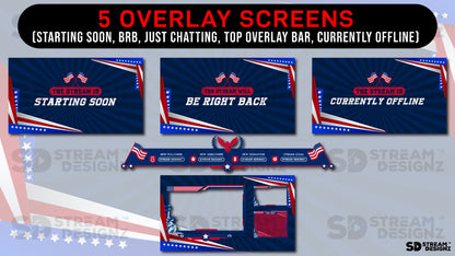 stream overlay package 5 overlay screens home of the brave stream designz