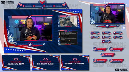 stream overlay package feature image home of the brave stream designz