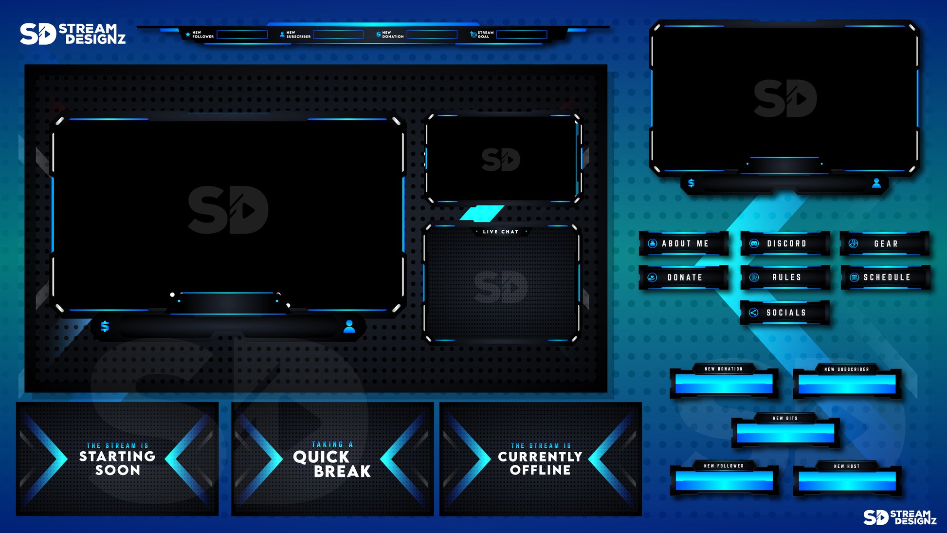 animated stream overlay package horizon feature image stream designz