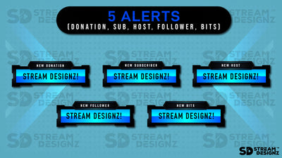 stream overlay package - horizon - 5 alerts - stream designz