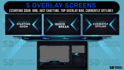 stream overlay package - horizon - overlay screens - stream designz