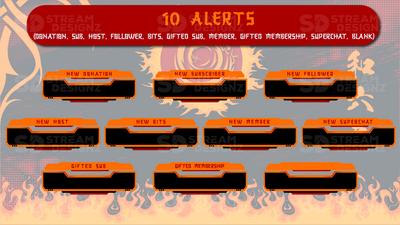 stream overlay package 10 alerts ignite stream designz