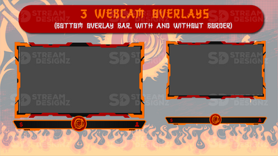 stream overlay package 3 webcam overlays ignite stream designz