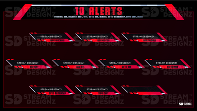animated stream alerts 10 alerts inferno stream designz