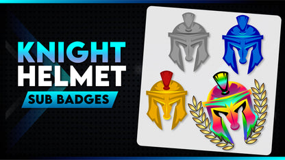 6 pack sub badges thumbnail knight helmet stream designz