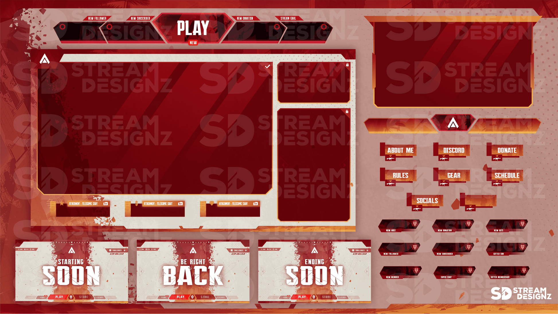 static stream overlay package feature image legends stream designz