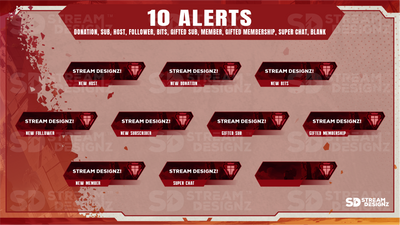 stream package 10 alerts legends stream designz