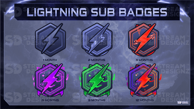 Ultimate stream package 6 sub badges storm stream designz