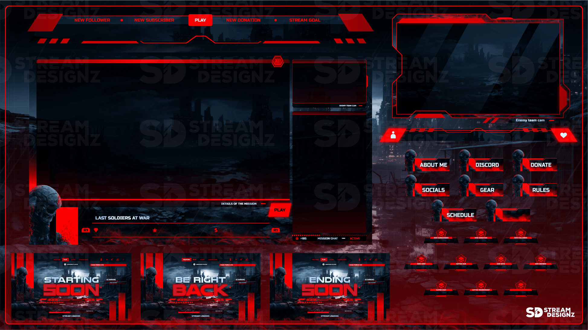 static stream overlay package feature image loadout stream designz