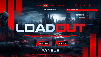 Twitch panels loadout thumbnail stream designz