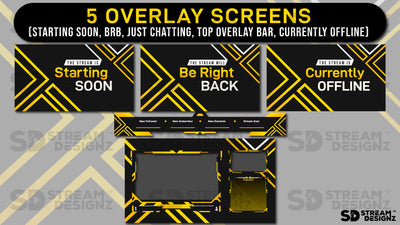 stream overlay package 5 overlay screens lux stream designz