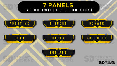stream overlay package 7 panels lux stream designz