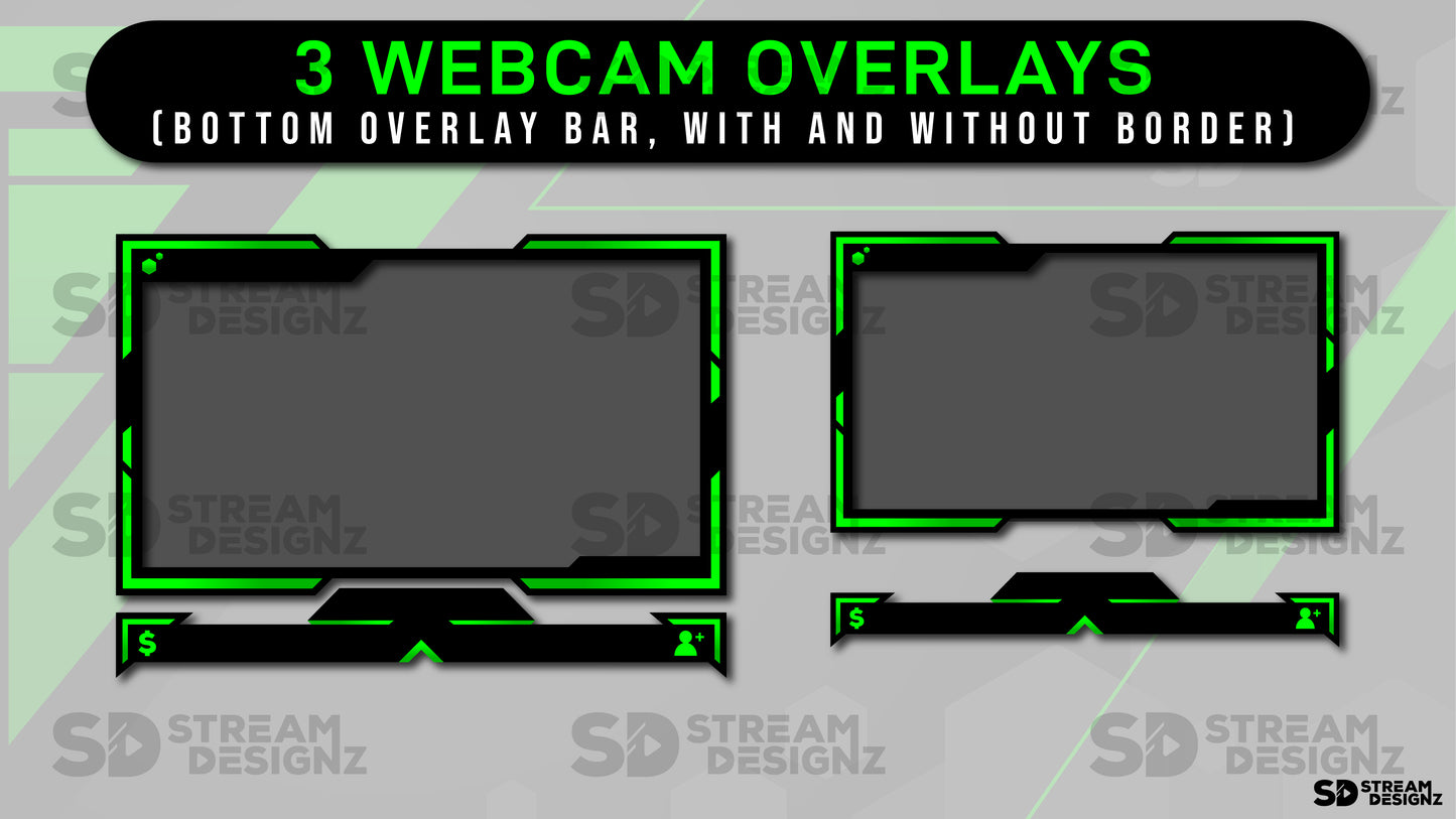 animated stream overlay package matrix webcam overlays stream designz