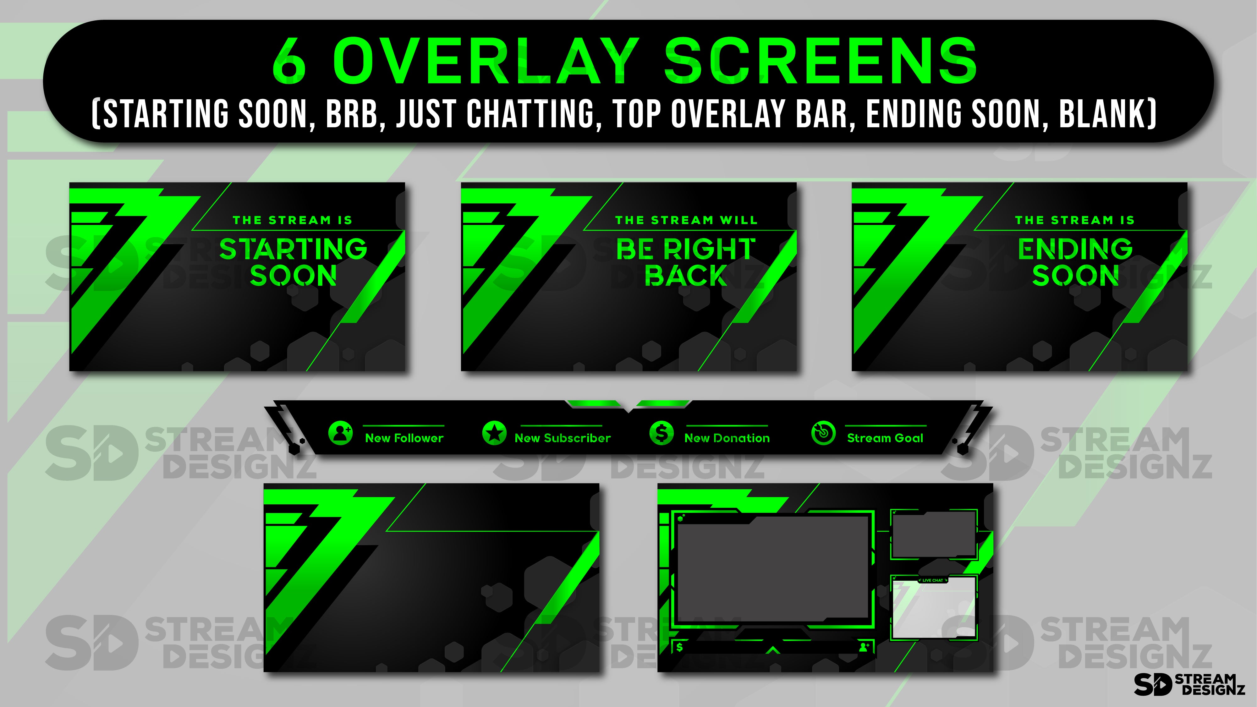 Animated Stream Overlay Package - Matrix | Stream Designz
