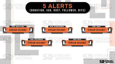 Animated stream overlay package maze 5 alerts stream designz
