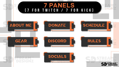 Static Stream Overlay Package Maze 7 panels Stream Designz