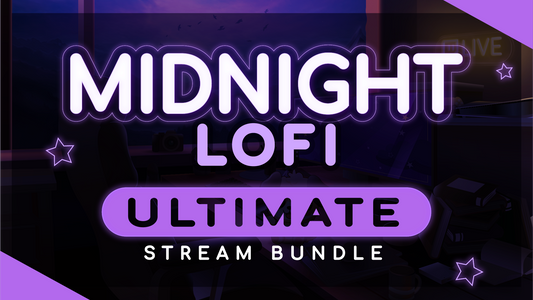 Ultimate stream package - midnight lofi - package thumbnail - stream designz