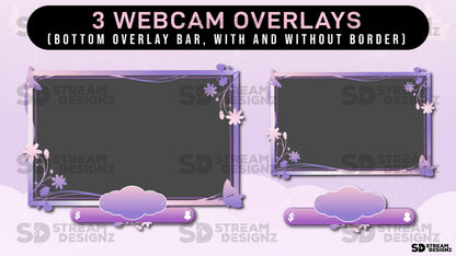 static stream overlay package - webcam overlays - monarch - stream designz