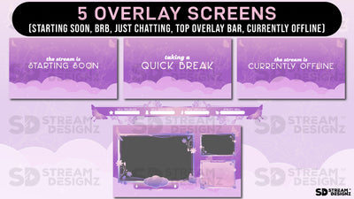 stream overlay package 5 overlay screens monarch stream designz