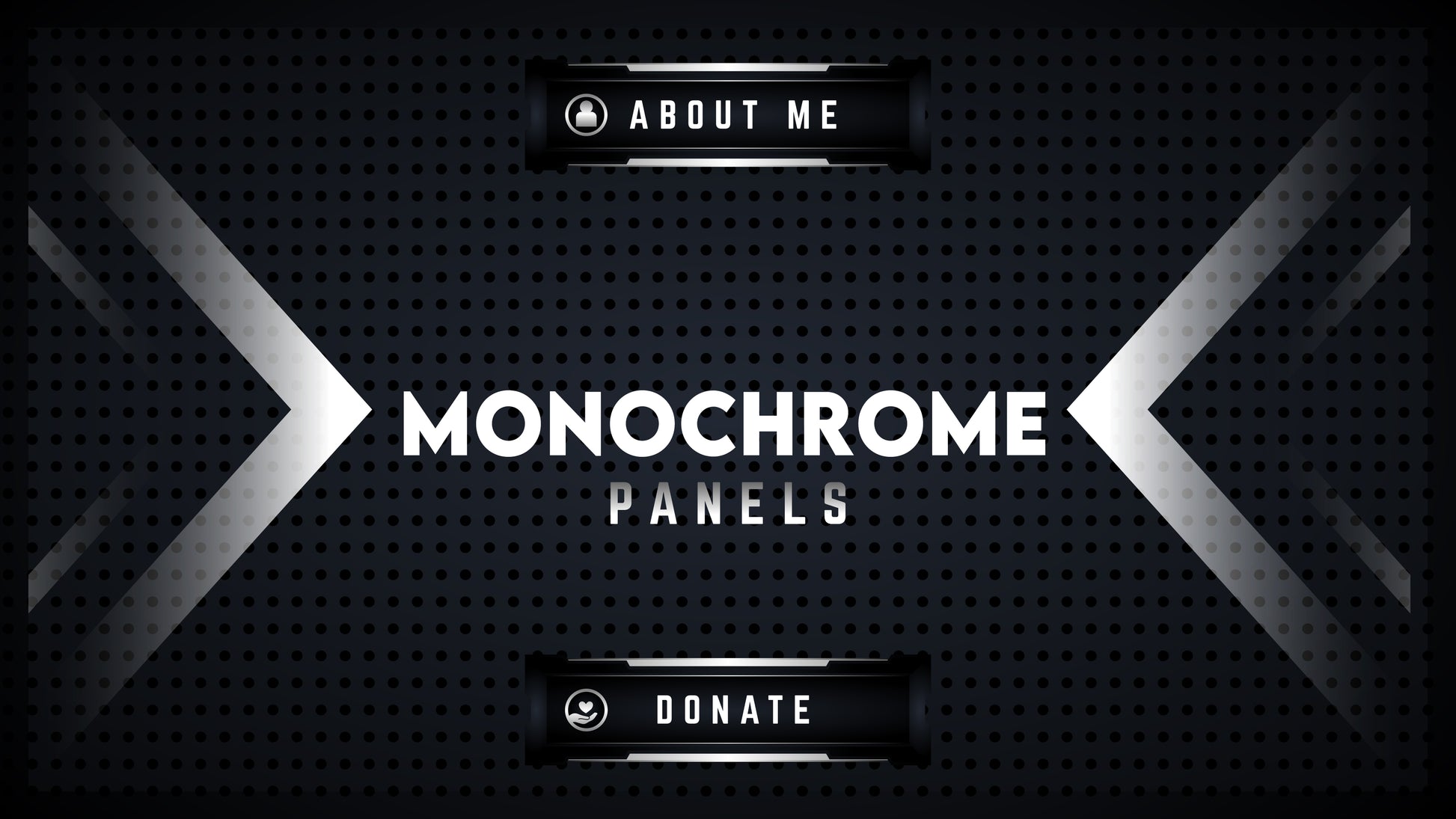 Twitch panels monochrome thumbnail stream designz